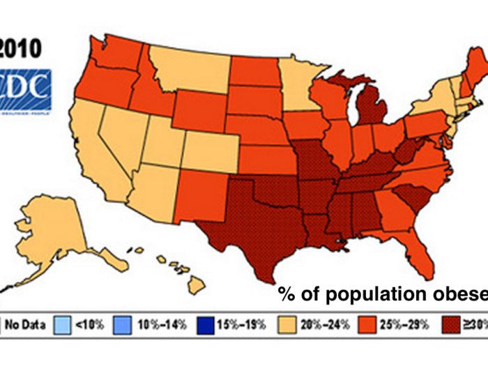 Obesity: Michigan resembles The South.