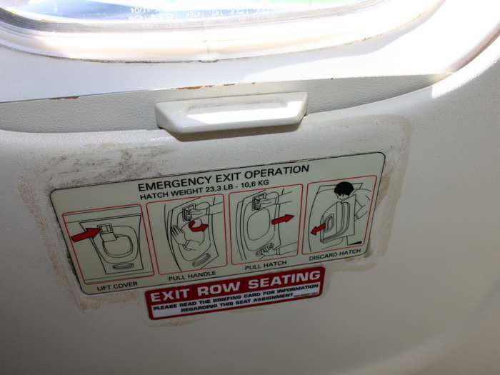 At least I got to sit in the exit row.