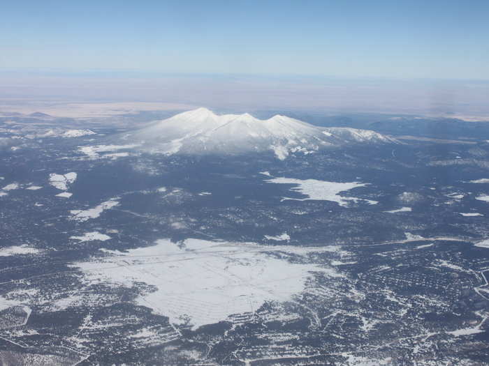 But the real draw of the flight was the scenery. Below is Humphreys Peak, the tallest mountain in Arizona.