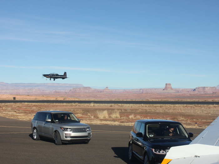 We stopped for a moment to watch Canadian Air Force pilots on practice runs.