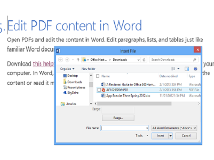 Word 2013: PDF friendly