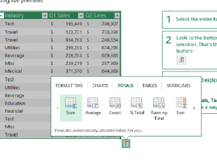 Excel 2013: Easier analysis