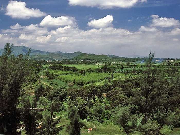 Countryside -2, Shenzhen, 1980. I believe that I crossed the road and faced west-southwest. This area is now solidly built up.