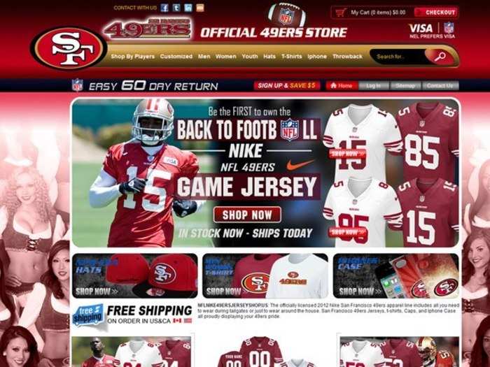 Also listed as an official 49ers store. Legitimate or counterfeit?