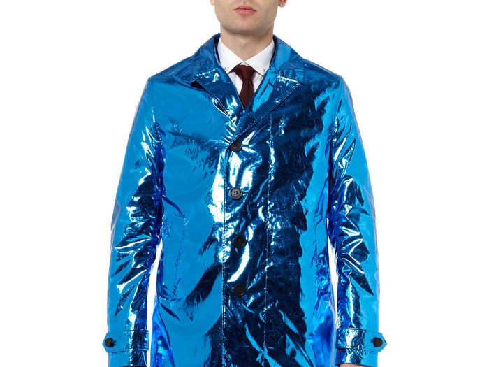 This electric blue trench coat is $2,995.