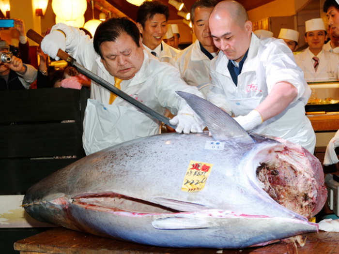 A bluefin tuna sold for $1.8 million