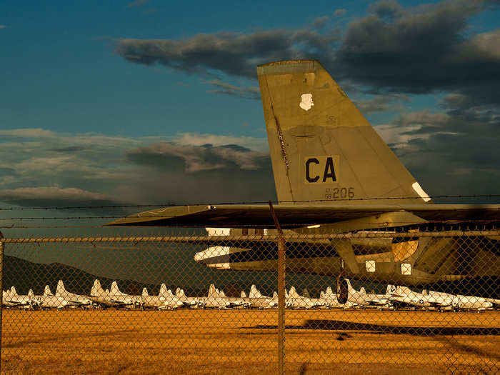 The Air Force "Boneyard" is at a secure location in Ariz. The facility is seldom seen by the public, outside of local bus tours and as a backdrop of Hollywood movies and television shows.