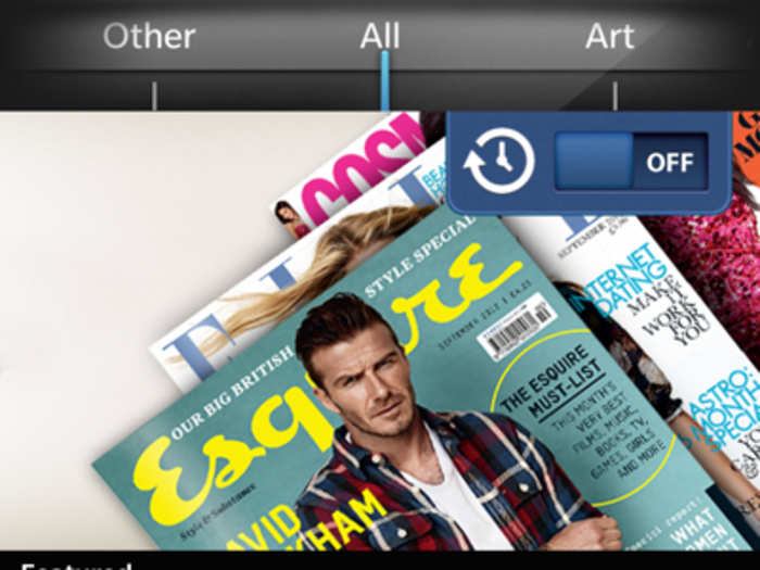 The Newsstand app has a bunch of magazines and periodicals you can download.