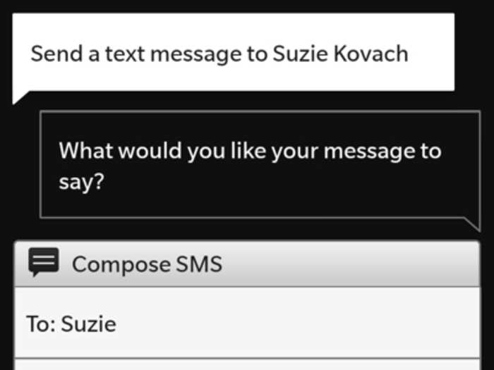 It took a few tries to get the app to send a text message. You