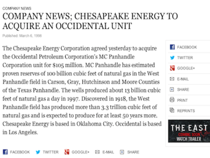 For the next 20 years, Chesapeake would be known for its "land machine." The company would flip and drill land across Texas and Oklahoma.