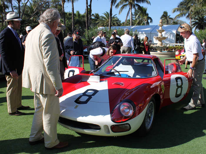 The rarest and oldest cars were on display at the top of the field.