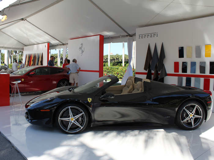 Of course, if the mood struck, there were also Ferraris for sale.