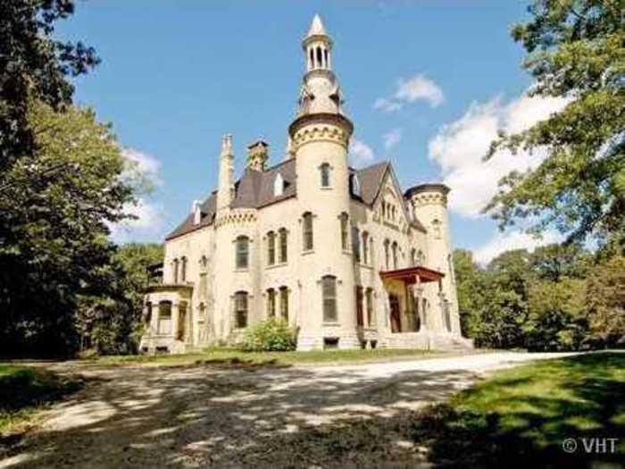 Live luxuriously in this castle outside of Chicago.