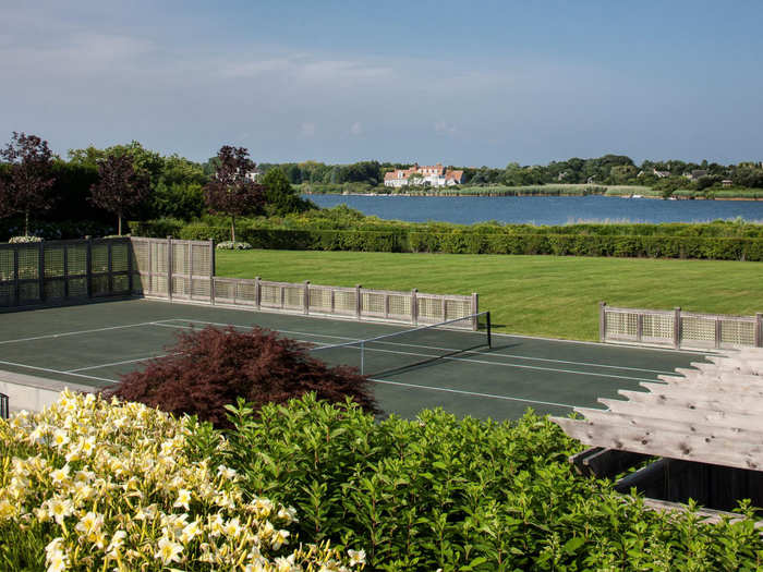 The property even comes with its own tennis court.