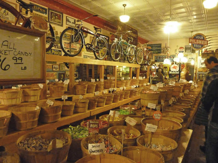 The Montana Candy Emporium is an old-fashioned candy shop, with dozens of buckets teeming with different kinds of candy. It