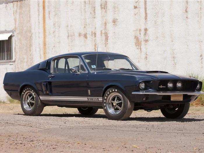 With a blue exterior and black interior, this rare 1969 Shelby GT500 was once displayed at the Shelby American Museum. The Mustang Fastback sold for $192,000.