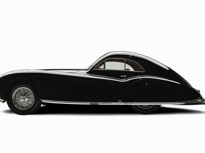 A Scotsdale buyer paid $2.04 million for this 1947 Talbot-Lago T-26 Grand sport, with black paint and a red leather interior.