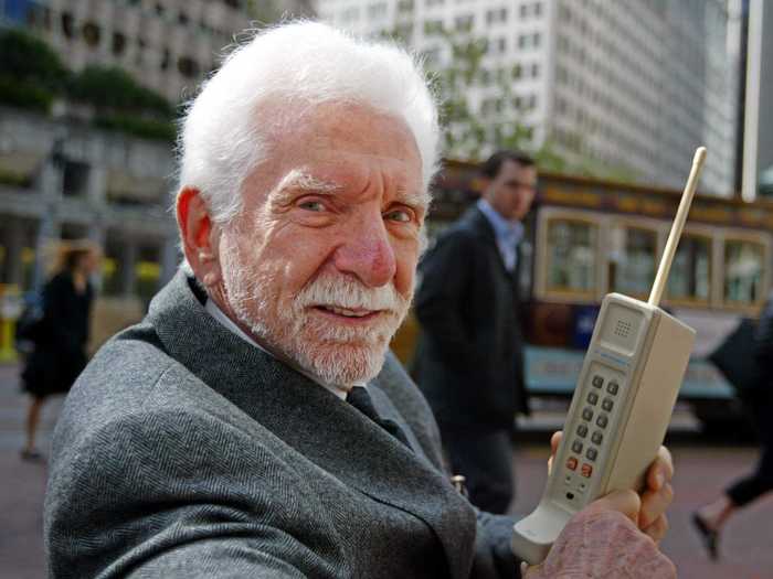 The next big challenge for phone makers was to create a handheld device, not something clunky that had to be installed in your car. Motorola won the handheld race. It demonstrated the first handheld cellular phone, the Motorola DynaTAC, in 1973.