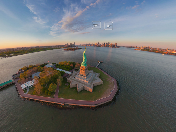 The welcoming beacon of New York, Lady Liberty.