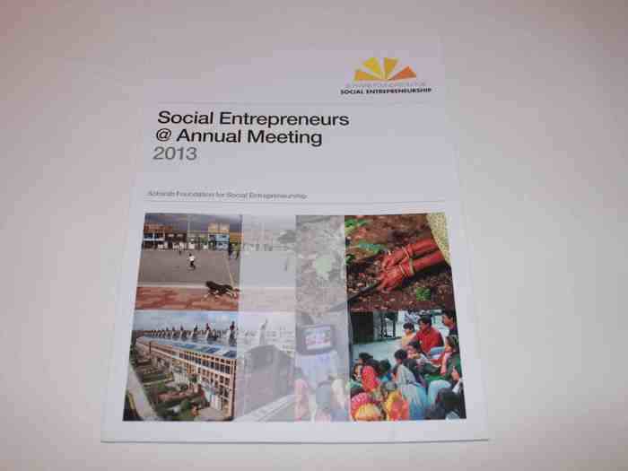 A booklet on Social Entrepreneurs.