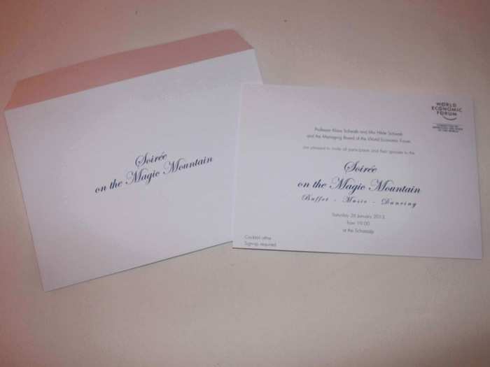 An invitation to a "Soiree."