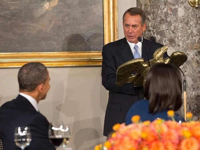 House Speaker John Boehner congratulates Obama on his inauguration.