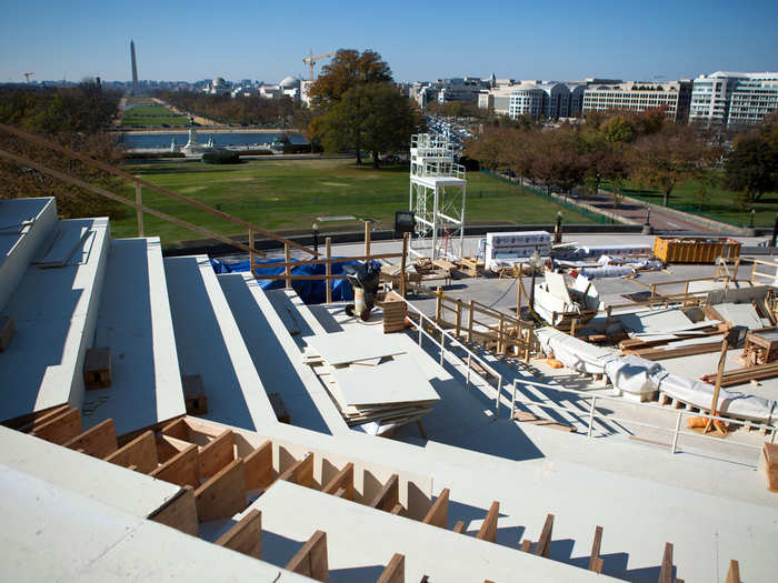 Supreme Court Justices, the Joint Chiefs of Staff, and members of Congress will all get to sit on the platform. In the stands will be a choir and over 1,000 guests.