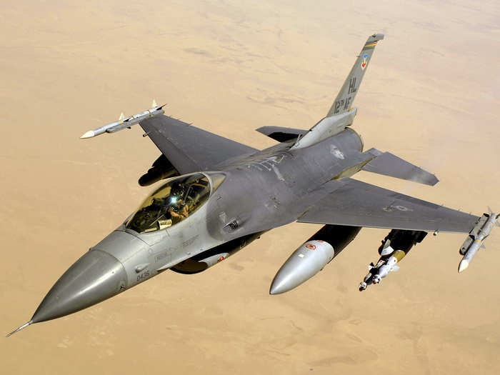 This fighter just filled up its tank and got back in the action patrolling the skies over Iraq.