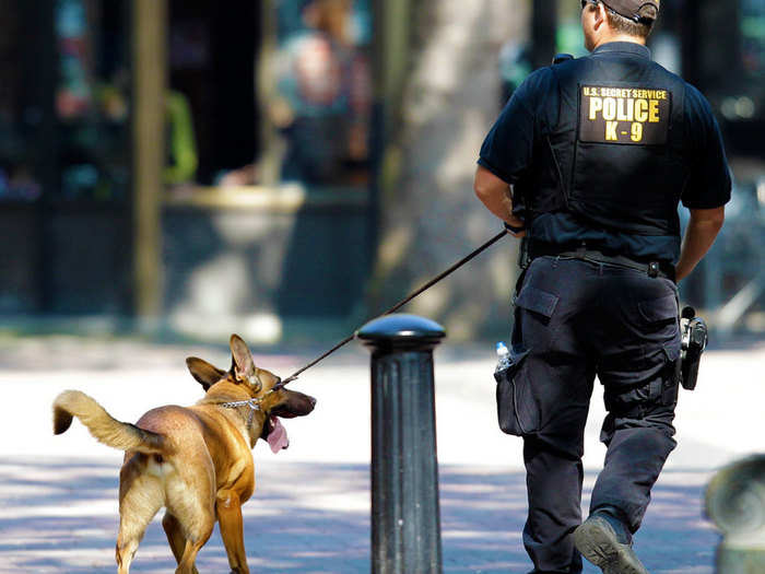 The Secret Service will also be deploying explosive detection dogs, which can sniff out bombs on people, and inside backpacks and cars.