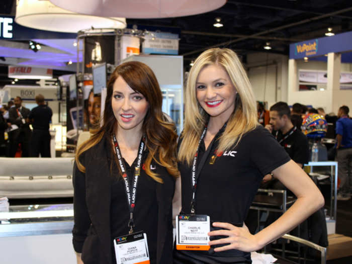 These two ladies were manning the Liquid Image booth. Liquid Image sells products similar to the GoPro camera, which lets you mount a camera on just about anything.