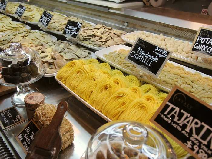 About 20 different types of fresh pasta are made here every day.