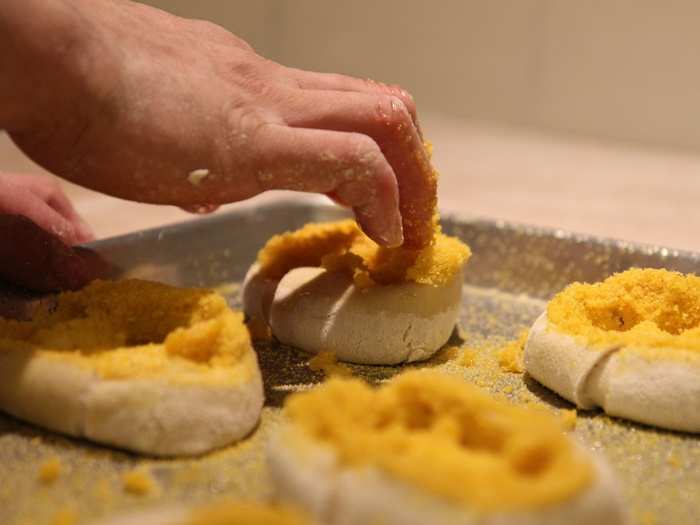 This is the soft bread with corn meal.