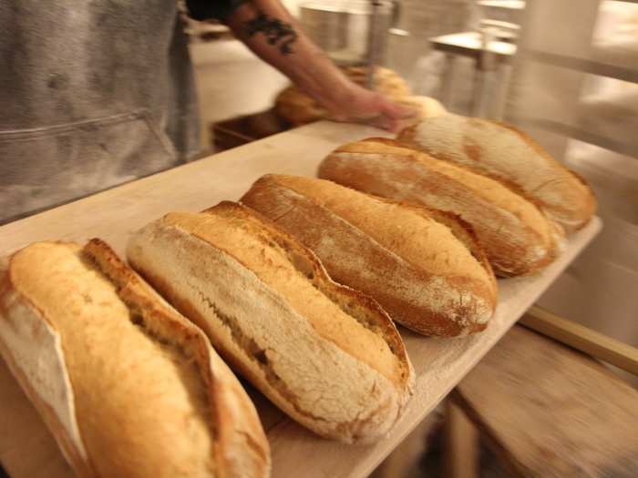 Mack and his team make about 2,000 - 5,000 loaves per day, depending on the season.