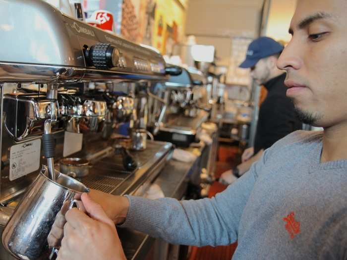 ...where the baristas will brew you up a tasty coffee with lightning speed.