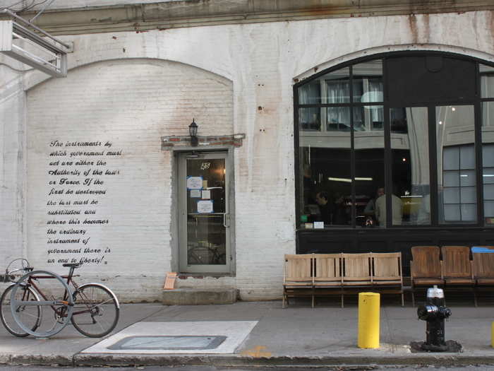 Across the street is Brooklyn Roasting Company, a popular coffee shop for startups and other creative professionals to take meetings.