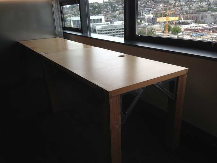 New Amazon employees get a desk made out of a door.