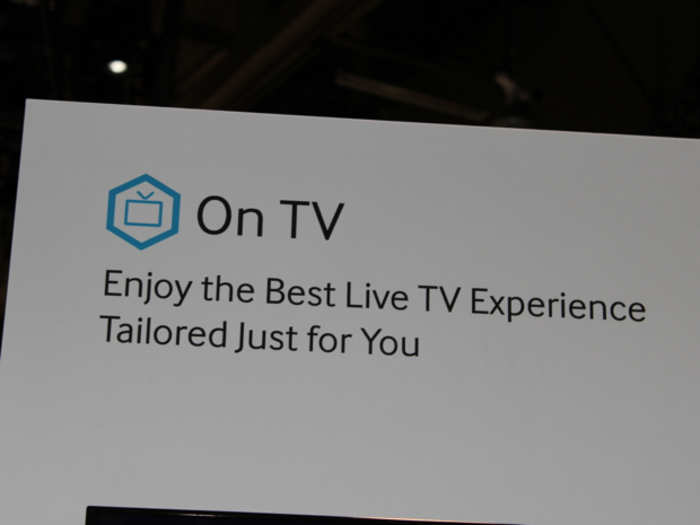 Next up was the On TV section. This pulls in information from your cable or satellite provider.