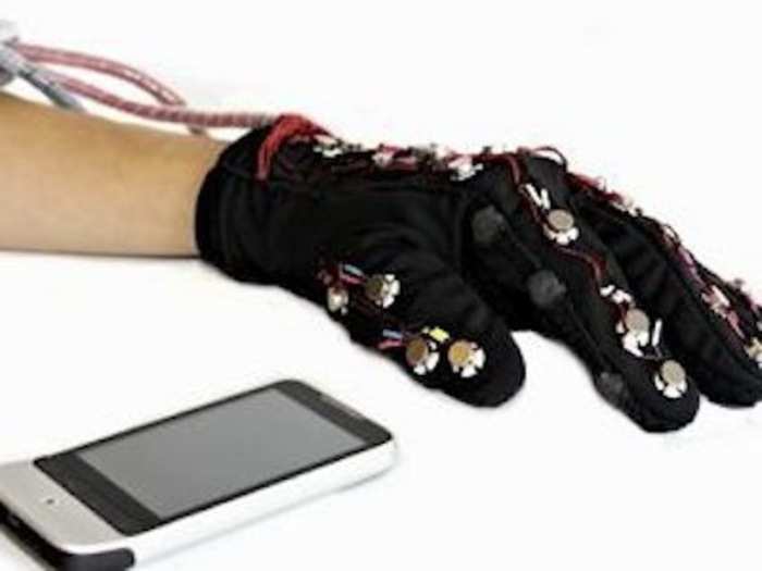 The Mobile Lorm Glove makes it possible for deaf and blind people to send text messages