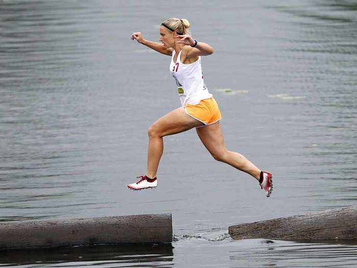 Shana Martin of Madison, Wisconsin competes in the women