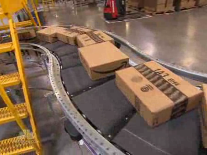 These conveyor belts have to move items through the centers at speeds of about 20 mph.