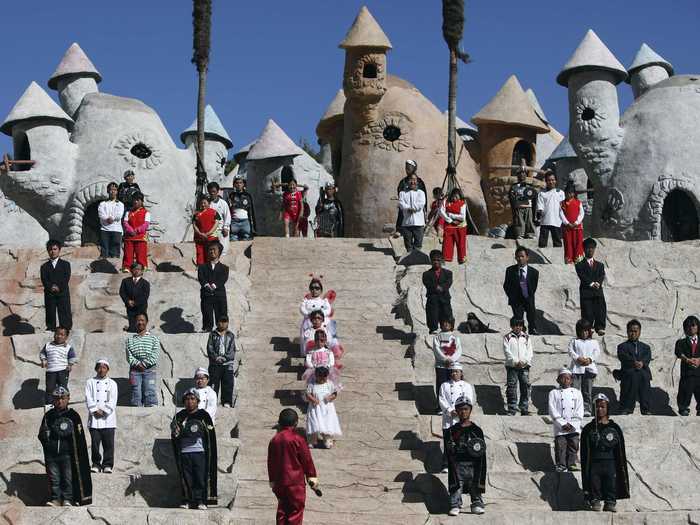 Dwarf Empire in Kunming, China, has over 100 dwarfs who live and work at the park.