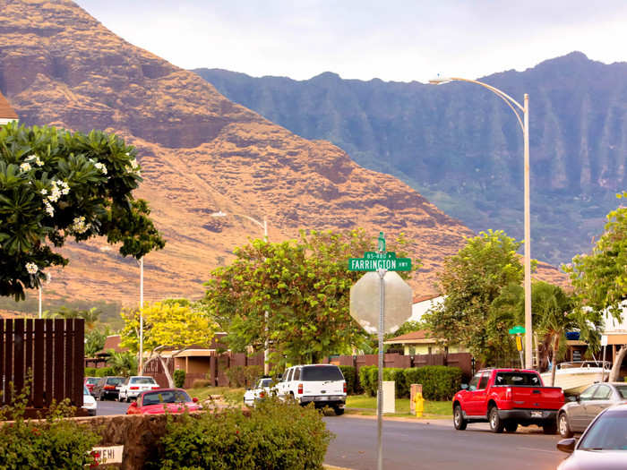 ... in the largely native town of Waianae …