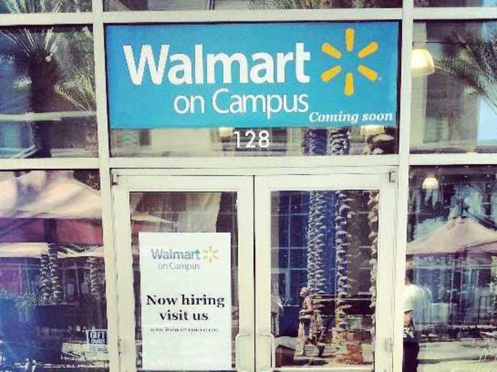 Walmart is opening smaller versions of its stores on college campuses.