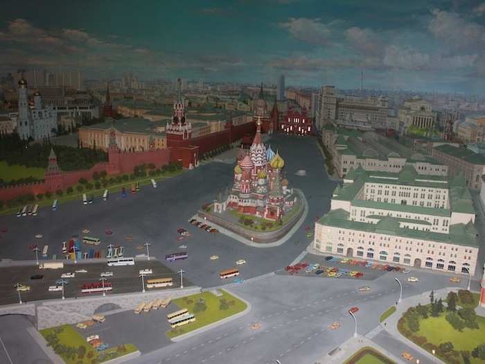 ...is a painstakingly detailed scale diorama of Moscow!