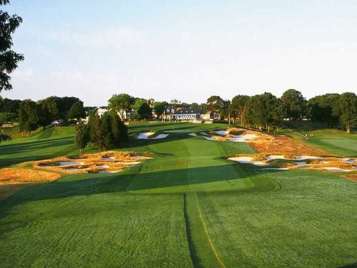 The Black course at Bethpage State Park in Farmingdale, New York, is one of the best public courses in the world. Every hole here is challenging, such as the 4th hole—a par five with three levels of elevation. The 2002 and 2009 U.S. Opens were hosted here.