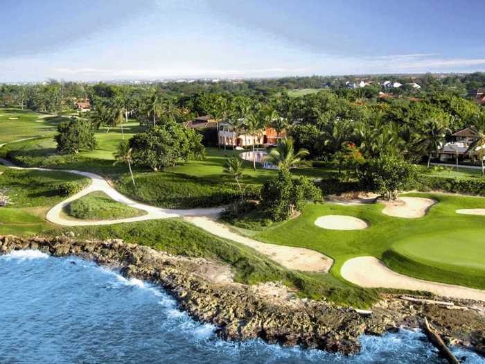 Teeth of The Dog in Casa de Campo, Dominican Republic, is consistently ranked the number one course in the Caribbean. Designed by Pete Dye, the course has seven ocean holes.