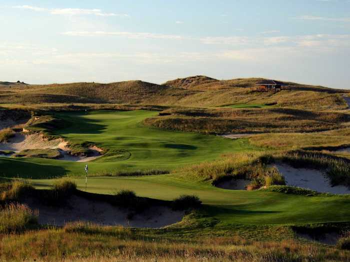 The course at Sand Hills in Mullen, Nebraska, is set over the biggest expanse of sand dunes in the U.S., and is said to be the most natural golf course in the country.