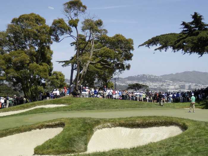 The Lake course at The Olympic Club in San Francisco, California, has hosted five U.S. Opens. Lightning fast greens and sloping fairways make the course a challenge, and the 18th hole is one of the best short par four in the world.