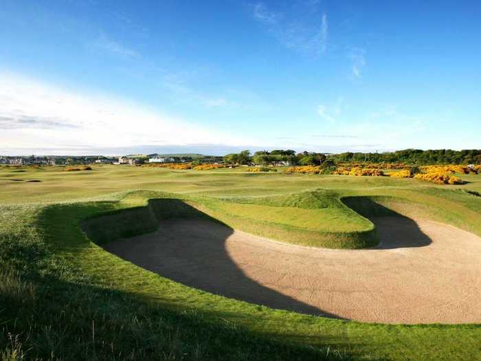 The Old Course at St. Andrews in Fife, Scotland, is the oldest course in the world. The "spiritual home of golf" has hosted more British Opens than any other course, and the 17th hole—the Road hole—is arguably the most famous hole in golf. Despite its fame, the course is public and open to all.