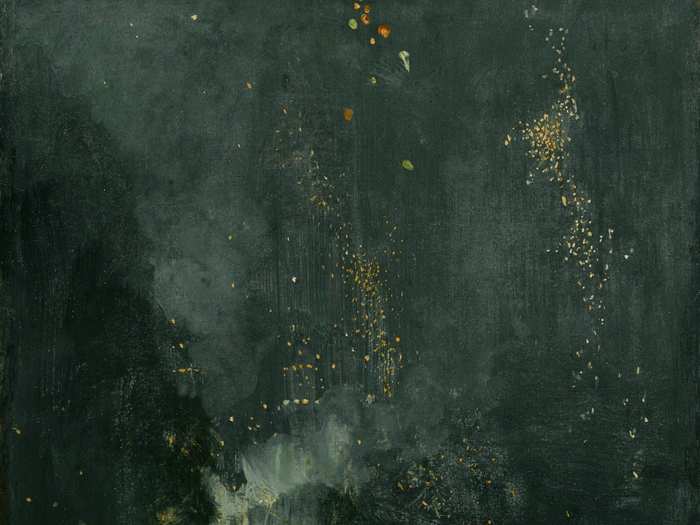 "Nocturne In Black And Gold, The Falling Rocket" (1875) by James McNeill Whistler. Whistler is arguably America